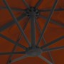 Sombrilla voladiza con poste de aluminio terracota 300x300 cm de vidaXL, Sombrillas - Ref: Foro24-312316, Precio: 174,18 €, D...