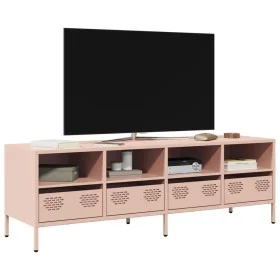Mueble para TV acero laminado en frío rosa 135x39x43,5 cm von , TV-Möbel - Ref: Foro24-851329, Preis: 116,32 €, Rabatt: %