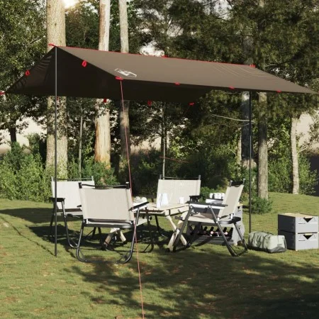 Lona de camping impermeable marrón 366x306 cm by , tents - Ref: Foro24-4009595, Price: 33,67 €, Discount: %