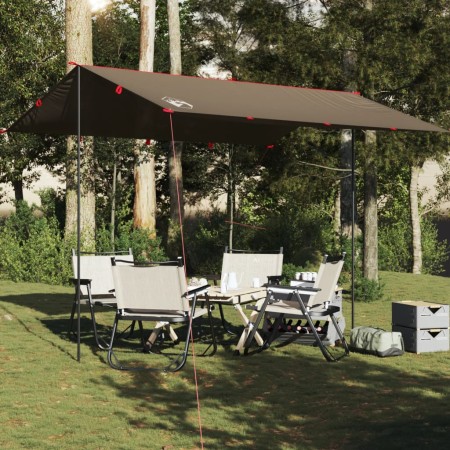 Lona de camping impermeable marrón 366x306 cm by , tents - Ref: Foro24-4009595, Price: 33,06 €, Discount: %