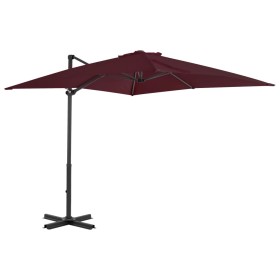 Ampelschirm mit burgunderrotem Aluminiummast 250x250 cm von vidaXL, Sonnenschirme - Ref: Foro24-312304, Preis: 95,09 €, Rabat...