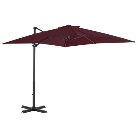 Sombrilla voladiza con palo de aluminio rojo burdeos 250x250 cm de vidaXL, Sombrillas - Ref: Foro24-312304, Precio: 95,05 €