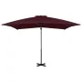 Cantilever parasol with burgundy red aluminum pole 250x250 cm by vidaXL, Umbrellas - Ref: Foro24-312304, Price: 94,25 €, Disc...