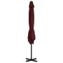 Cantilever parasol with burgundy red aluminum pole 250x250 cm by vidaXL, Umbrellas - Ref: Foro24-312304, Price: 94,25 €, Disc...