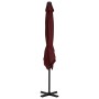Sombrilla voladiza con palo de aluminio rojo burdeos 250x250 cm de vidaXL, Sombrillas - Ref: Foro24-312304, Precio: 95,05 €
