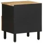 Mesita de noche madera maciza de mango rugosa negro 40x33x46 cm by , Nightstands - Ref: Foro24-4018634, Price: 54,46 €, Disco...