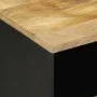 Mesita de noche madera maciza de mango rugosa negro 40x33x46 cm by , Nightstands - Ref: Foro24-4018634, Price: 54,46 €, Disco...