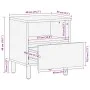 Mesita de noche madera maciza de mango rugosa negro 40x33x46 cm by , Nightstands - Ref: Foro24-4018634, Price: 54,46 €, Disco...