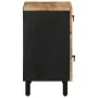 Mesita de noche madera maciza de mango rugosa negro 50x33x60 cm by , Nightstands - Ref: Foro24-4018636, Price: 68,96 €, Disco...