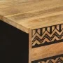 Mesita de noche madera maciza de mango rugosa negro 50x33x60 cm by , Nightstands - Ref: Foro24-4018636, Price: 68,96 €, Disco...