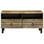 Mesa de centro madera maciza de mango rugosa negro 80x54x40 cm by , Coffee table - Ref: Foro24-4018641, Price: 101,01 €, Disc...