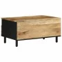 Mesa de centro madera maciza de mango rugosa negro 80x54x40 cm by , Coffee table - Ref: Foro24-4018641, Price: 101,01 €, Disc...