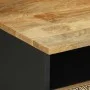 Mesa de centro madera maciza de mango rugosa negro 80x54x40 cm by , Coffee table - Ref: Foro24-4018641, Price: 101,01 €, Disc...