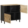 Aparador de madera maciza de mango rugosa 80x33,5x75 cm von , CD- und DVD-Speicher - Ref: Foro24-4018655, Preis: 112,55 €, Ra...