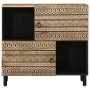 Aparador de madera maciza de mango rugosa 80x33,5x75 cm by , CD and DVD storage - Ref: Foro24-4018655, Price: 110,92 €, Disco...