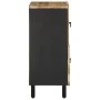 Aparador de madera maciza de mango rugosa 80x33,5x75 cm by , CD and DVD storage - Ref: Foro24-4018655, Price: 110,92 €, Disco...