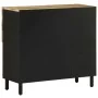 Aparador de madera maciza de mango rugosa 80x33,5x75 cm by , CD and DVD storage - Ref: Foro24-4018655, Price: 110,92 €, Disco...