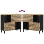 Aparador de madera maciza de mango rugosa 80x33,5x75 cm von , CD- und DVD-Speicher - Ref: Foro24-4018655, Preis: 112,55 €, Ra...