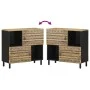 Aparador de madera maciza de mango rugosa 80x33,5x75 cm by , CD and DVD storage - Ref: Foro24-4018655, Price: 110,92 €, Disco...