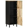 Aparador de madera maciza de mango rugosa 40x33,5x110 cm by , CD and DVD storage - Ref: Foro24-4018657, Price: 116,50 €, Disc...