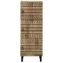Aparador de madera maciza de mango rugosa 40x33,5x110 cm by , CD and DVD storage - Ref: Foro24-4018657, Price: 116,50 €, Disc...