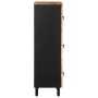 Aparador de madera maciza de mango rugosa 40x33,5x110 cm by , CD and DVD storage - Ref: Foro24-4018657, Price: 127,23 €, Disc...