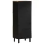 Aparador de madera maciza de mango rugosa 40x33,5x110 cm by , CD and DVD storage - Ref: Foro24-4018657, Price: 116,50 €, Disc...