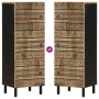 Aparador de madera maciza de mango rugosa 40x33,5x110 cm by , CD and DVD storage - Ref: Foro24-4018657, Price: 127,23 €, Disc...