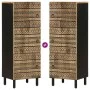 Aparador de madera maciza de mango rugosa 40x33,5x110 cm by , CD and DVD storage - Ref: Foro24-4018657, Price: 116,50 €, Disc...