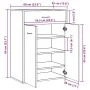 Mueble zapatero madera de ingeniería roble artisan 60x35x84 cm de , Zapateros y organizadores de calzado - Ref: Foro24-855953...