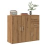 Aparador de madera de ingeniería roble artisan 91x29,5x75 cm by , Sideboards - Ref: Foro24-855907, Price: 104,45 €, Discount: %