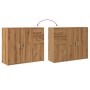 Aparador de madera de ingeniería roble artisan 91x29,5x75 cm by , Sideboards - Ref: Foro24-855907, Price: 104,45 €, Discount: %