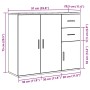 Aparador de madera de ingeniería roble artisan 91x29,5x75 cm by , Sideboards - Ref: Foro24-855907, Price: 104,45 €, Discount: %