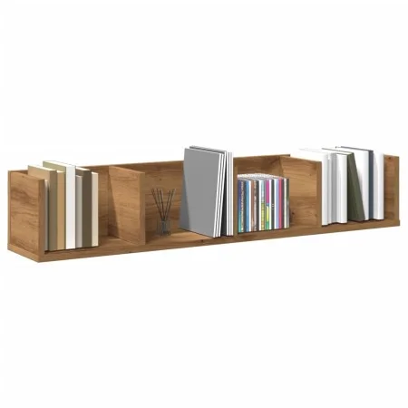 Estante pared CD madera ingeniería roble artisan 100x18x18 cm de , Estantes y estanterías - Ref: Foro24-855951, Precio: 42,06...