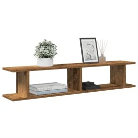 Estantes pared 2 uds madera ingeniería envejecida 105x18x20 cm by , Shelves and shelves - Ref: Foro24-856602, Price: 45,35 €,...