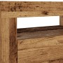 Mueble TV luces LED madera ingeniería envejecida 120x35x40 cm by , TV Furniture - Ref: Foro24-856313, Price: 76,54 €, Discoun...