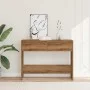 Mesa consola madera ingeniería roble artesanal 100x35x76,5 cm de , Mesas auxiliares - Ref: Foro24-856785, Precio: 74,27 €, De...