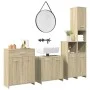Juego de muebles de baño 4 pzas contrachapada roble Sonoma von , Badezimmermöbel - Ref: Foro24-3325044, Preis: 200,86 €, Raba...