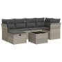 Set de sofás de jardín 7 pzas con cojines ratán PE gris claro von , Gartensets - Ref: Foro24-3325298, Preis: 477,30 €, Rabatt: %