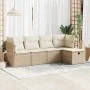 Juego de sofás jardín con cojines 5 pzas ratán sintético beige von , Gartensets - Ref: Foro24-3325264, Preis: 343,85 €, Rabat...