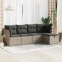 Juego de sofás jardín con cojines 5 pzas ratán sintético gris by , Garden sets - Ref: Foro24-3325266, Price: 294,72 €, Discou...