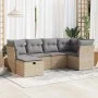Juego de sofás jardín con cojines 6 pzas ratán sintético beige by , Garden sets - Ref: Foro24-3325285, Price: 388,57 €, Disco...