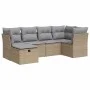 Juego de sofás jardín con cojines 6 pzas ratán sintético beige by , Garden sets - Ref: Foro24-3325285, Price: 388,57 €, Disco...