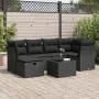 Set de sofás de jardín 7 pzas con cojines ratán sintético negro by , Garden sets - Ref: Foro24-3325291, Price: 451,22 €, Disc...