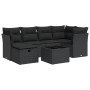 Set de sofás de jardín 7 pzas con cojines ratán sintético negro von , Gartensets - Ref: Foro24-3325291, Preis: 469,70 €, Raba...
