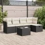 Set de sofás de jardín 6 piezas y cojines ratán sintético negro von , Gartensets - Ref: Foro24-3325272, Preis: 349,52 €, Raba...