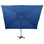 Cantilever umbrella with double light blue roof 400x300 cm by vidaXL, Umbrellas - Ref: Foro24-312379, Price: 288,59 €, Discou...