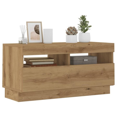 Mueble TV luces LED madera ingeniería roble artisan 80x35x40 cm von , TV-Möbel - Ref: Foro24-856358, Preis: 75,31 €, Rabatt: %