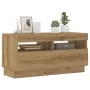 Mueble TV luces LED madera ingeniería roble artisan 80x35x40 cm von , TV-Möbel - Ref: Foro24-856358, Preis: 71,47 €, Rabatt: %