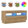 Mueble TV luces LED madera ingeniería roble artisan 80x35x40 cm von , TV-Möbel - Ref: Foro24-856358, Preis: 71,47 €, Rabatt: %